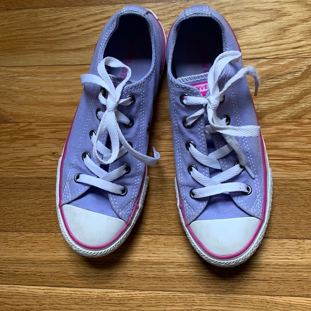 Lavender and pink Converse Allstars